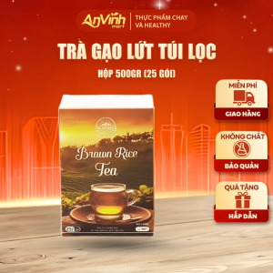 Trà gạo lứt túi lọc Tây Nguyên Food - Việt Nam hộp 500g (25 gói) thanh lọc cơ thể giảm cân đẹp da