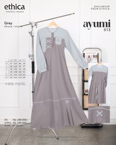 TERMURAH GAMIS DAILY AYUMI 513 YANG SIMPLE DAN ELEGANT COCOK UNTUK LEBARAN KONDANGAN TERBARU KEKINIAN BY ETHICA