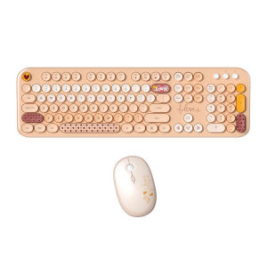 Bộ bàn phím chuột không dây cute Lovely - chuột máy tính không dây bàn phím MOFII hồng dễ thương Wireless