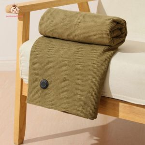 Wearable Heating Electric Blanket Shawl 3 Heating Levels USB Heated Blanket Shawl with 5000mAh Power Bank Heated Shawl