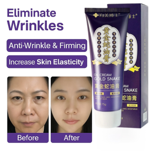 Hydrating Anti-Wrinkle Golden Snake Oil Cream Nourishing Essence Lotion Smooth Firm Radiant Skin