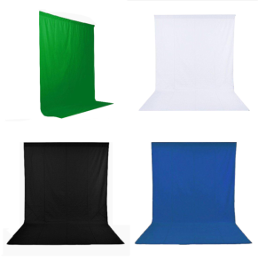 READY STOCK 3x3m 2x3m Green Screen / Black Screen / White Screen  Backdrop Studio Photography Background Washable Durable 100% Cotton Fabric Seamless One-Piece Design Muslin Cloth chromakey 200cmX300cm 300cmx300cm 2mx3m 3mx3m (100% Original Malaysia)
