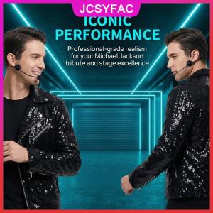 JCSYFAC Cosplay Rockstar giả Microphone Tai nghe thực tế Prop Nguồn cung cấp bên cho âm nhạc theo chủ đề sinh nhật và sự kiện sử dụng