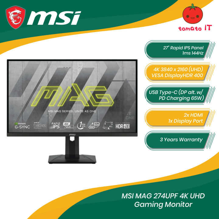 MSI MAG 274UPF 4K Ultra HD Gaming Monitor | Lazada