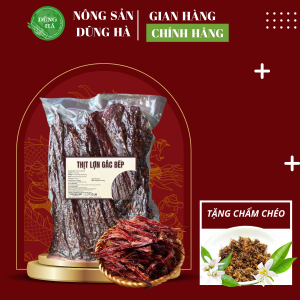 [500gr Tặng chẩm chéo và 10gr hạt dổi] Thịt Lợn Gác Bếp Thơm Ngon Chuẩn Vị Tây Bắc Thịt Heo Sấy Gác Bếp