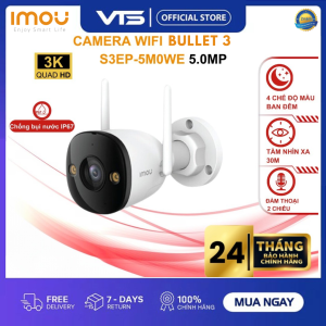 Camera Wifi IMOU BULLET 3 S3EP 3K 5MP Full Color Đàm Thoại 2 Chiều IPC-S3EP-5M0WE 5MP 3K | IPC-S3EP-3M0WE S3EP 2K 3MP