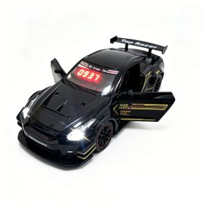 ZGNAY MALL Rechargeable Hypercar Alarm Clock LED Display Alloy Body Supercar Alarm Clock Creative Spray Effect Car Model Clock Home Decor