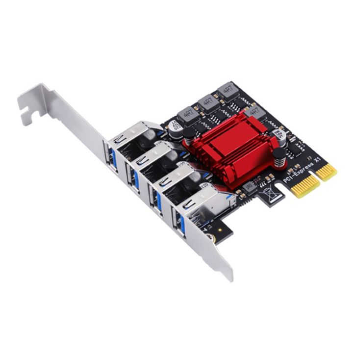 【eryu01】PCIE Expansion Card 4-Port USB3.2 Expansion Card USB3.2 Gen1 ...