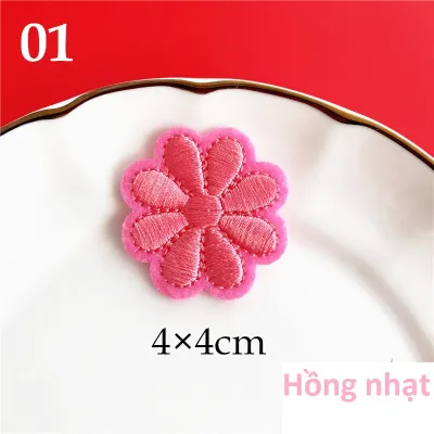Miếng dán ủi quần áo hình bông hoa hướng dương nhiều màu - kích thước 4x4cm