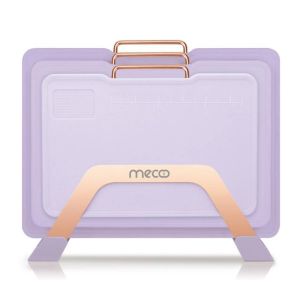 Mecoo Talenan Chopping Boards With Stand Holder Fda Sgs Approved Bpa Free - 3 In 1