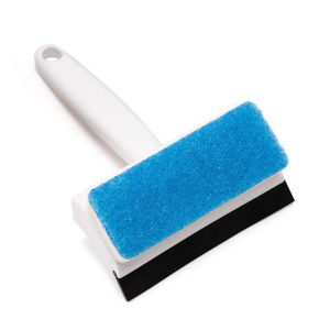 Talao Double-Sided Cleaning Brush Glass Wiper With Cleaning Sponge Squeegee 2 in 1 Scraper Bathroom Wall Cleaner