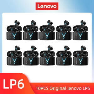 Lenovo LP6 TWS Wireless Bluetooth Earbuds Gaming Headset Stereo Noise-Cancelling Surround Long Battery Life Original Earbuds 10 pieces 5 pieces 2 pieces