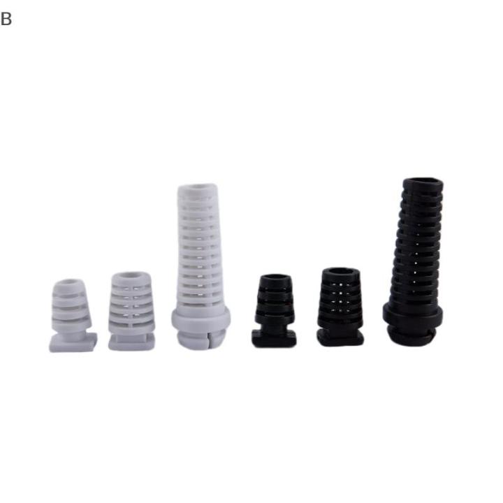 Uxcell 10pcs 5mm Inner Diameter Rubber Strain Relief Cord Boots - White Cable Sleeve Protectors 5 thumbnail image