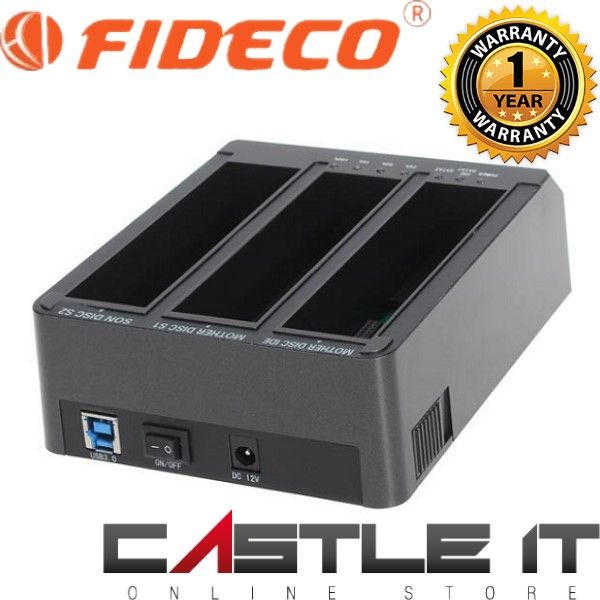 FIDECO YPZ08S3H-U3 HDD DOCKING STATION USB 3-BAYS