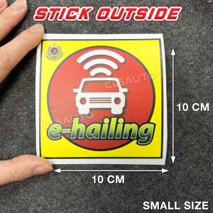 E-Hailing Roadtax Sticker Car Ehailing E hailing Driver Pelekat Roadtax Yellow Green Automotive Accessories Waterproof