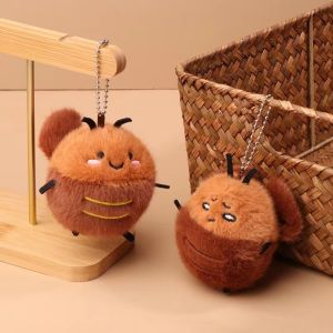 DOWNA Đồ nhồi bông Móc khóa gián Phim hoạt hình Thú nhồi bông Móc khóa hình búp bê Dễ thương dây chuyền ba lô Trang trí giá đỡ chìa khóa ô tô