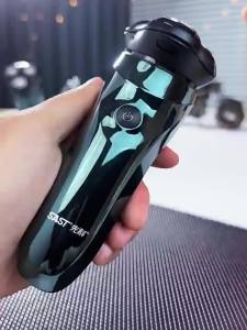 AE Electric shaver fully washable mens razor smart rechargeable rotating triple blade head dual-use for dry and wet shaving