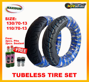 KAXIDUN Set Motorcycle Tires Tubeless Motorcycle Tires Size 13 - Universal ( ALL SEASON )