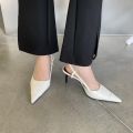 Giày Sandal Cao Gót Nữ Mũi Nhọn Quai Mảnh Bóng Cao Cấp Đế 5cm Thời Trang Khí Chất Phong Cách Anh Quốc CG22 Taoladyshoes. 