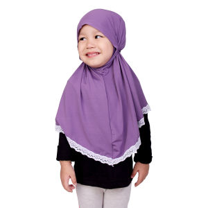 Dungdungkids Khalia Kerudung Anak Jilbab Instan Hijab Anak Bergo Premium Renda Bawah