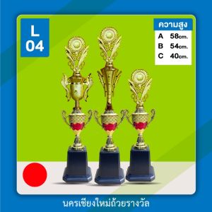 ถ้วยรางวัลพลาสติก เซต  3 ใบ