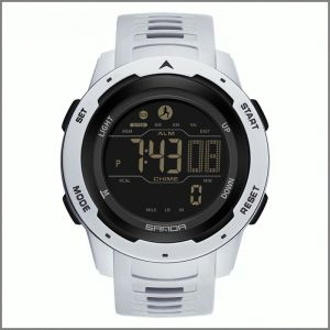 นาฬิกาสมาร์ท การอ่านที่ชัดเจน นาฬิกาปลุก จับเวลา กองทัพกีฬา อายุการใช้งานแบตเตอรี่ยาวนาน กันน้ำ