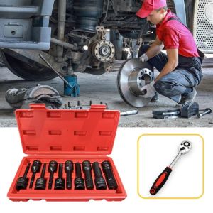 NEXTYOO 10PCS 1/2 Ống lót lục giác bên trong H5-H19 Giao diện 12.7mm Bộ cờ lê Chất lượng cao Hộp di động Ổ cắm cờ lê Để sửa chữa