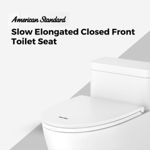 American Standard Slow Elongated Closed Front Toilet Seat White