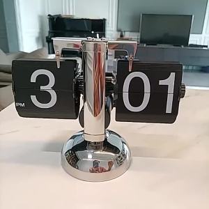 European Style Automatic Flip Clock Desk Clock for Living Room