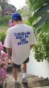 Tomorrow Will Be Better - เสื้อยืดคอกลมคอตตอนยูนิเซ็กซ์สีดำและสีขาว