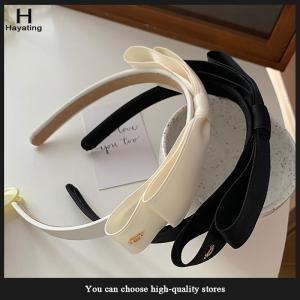 Hayating French Vintage Bowknot Hair Band Solid Color Bow Hairband For Girls Minimalist Fashion Head Hoop Hair Accessories