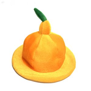YRUQYS Creative Plush Orange Hat Comfortable Cute Orange Headgear Cartoon Soft Halloween Cap Photo Props