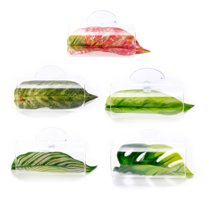 False Leaf for Fish Tanks Acrylic Aquarium Tube Resting Leaf Suction Cup for Home and Office Fish Habitat Ornaments