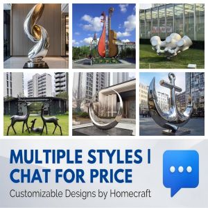 Luxury Outdoor Art Sculptures Custom Garden Statues Weatherproof Animal Human Figures Landed Property Decor BTO Balcony Statement Art