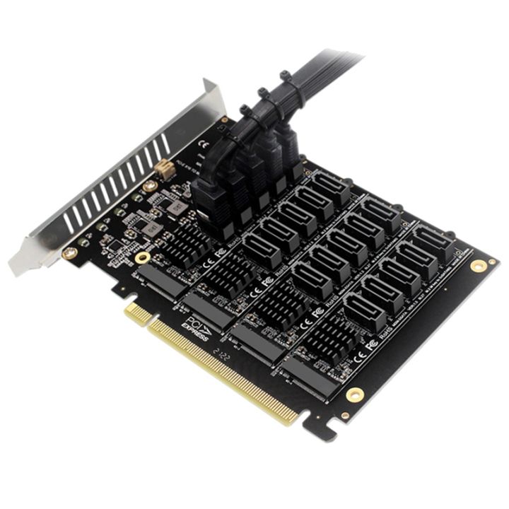 Pci e sata card pcie x16 nvme m 2 array expansion to 20 port adapter