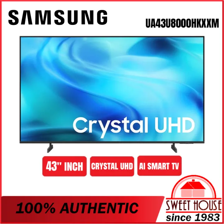 Samsung 43" 4K Crystal UHD Smart LED TV UA43U8000HKXXM (2026)