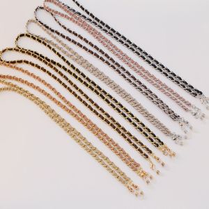 FDHT Elegant Chilly PU Necklace Temperament Neck Strap Rope Lanyards Women Eyeglasses Accessories Korean Style Chain Glasses Chain  Chain