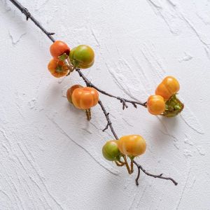 ETUALE Bọt Cành bí ngô nhân tạo Thực tế Làm thủ công Cây giả Trang trí cây bonsai Thanh lịch Bí Ngô Mô Phỏng Trang trí nhà cửa