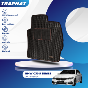 BMW 5 Series (G30) 2017-2023 TrapMat Custom Car Floor Mat 100% Waterproof Anti Slip Easy to Clean(Front & Rear)