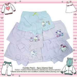 QPyjamas Kids Girl Hello Kitty Cartoon Boxer Underwear Combo Value Pack Seluar Dalam Boxer Kanak-Kanak Perempuan