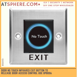 Door Access No Touch Big Infrared Exit Button to Release EM Magnet Access Control Terminal DPB006