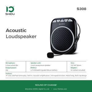 SHIDU Microphone Speaker for Teacher S308 Voice Amplifier Speaker with Microphone for Teacher