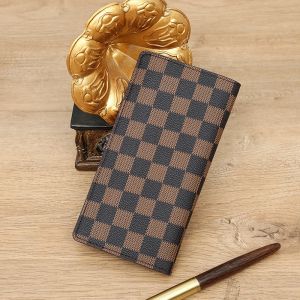 Long Bifold Wallet for Men Thin Lightweight PU Leather Cards Holder Business Mens Wallet Large Capacity