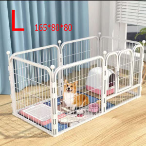 🔥DIY9PCSเชื่อมต่อได้อิสระ รั้วสุนัข ลวดเพิ่มความหนาและสูง ปรับได้ตามต้องการ คอกสุนัข คอกสัตว์เลี้ยง กรงสุนัข กรงสุนัขใหญ่ กรงหมา