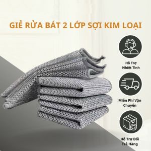 [HCM] Set 10 Khăn Rửa Bát Dây Kim Loại Lau Rửa Bát Xoong Nồi Chống Mài Mòn Tiện Lợi-Joyee