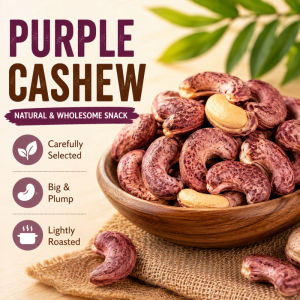 Ready to Eat Purple Cashew Nuts 500g 紫衣腰果 Kacang Gajus Kulit Ungu