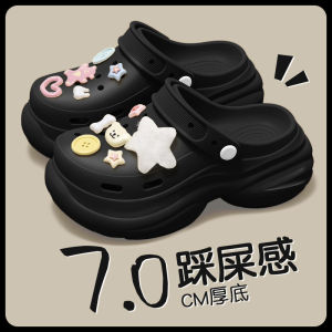 [Free Shipping] WomenS Summer Thick-Soled Height-Increasing Cartoon-Patterned Non-Slip And Odor-Resistant Outdoor Sandals Beach Shoes And Closed-Toe Sandals.