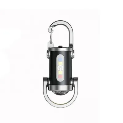 LUV LIVING COB LED LED Keychain Flashlight 7 Gears Adjustable Super Bright Portable Work Light Durable with Hook Mini Flashlight Outdoor