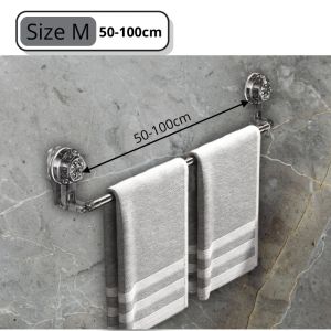 Adjustable Bathroom Towel Rack Holder Removable Suction Cup Towel Bar Towels Holder Bathroom Accessories