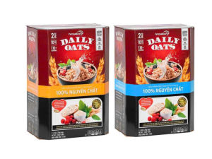 Yến mạch nguyên hạt Innovation Daily Oats 4.5kg bữa ăn sáng nhanh tiện lợi giàu chất xơ hỗ trợ ăn kiêng ăn chay làm bánh nướng bánh quy Lucas Farm shop